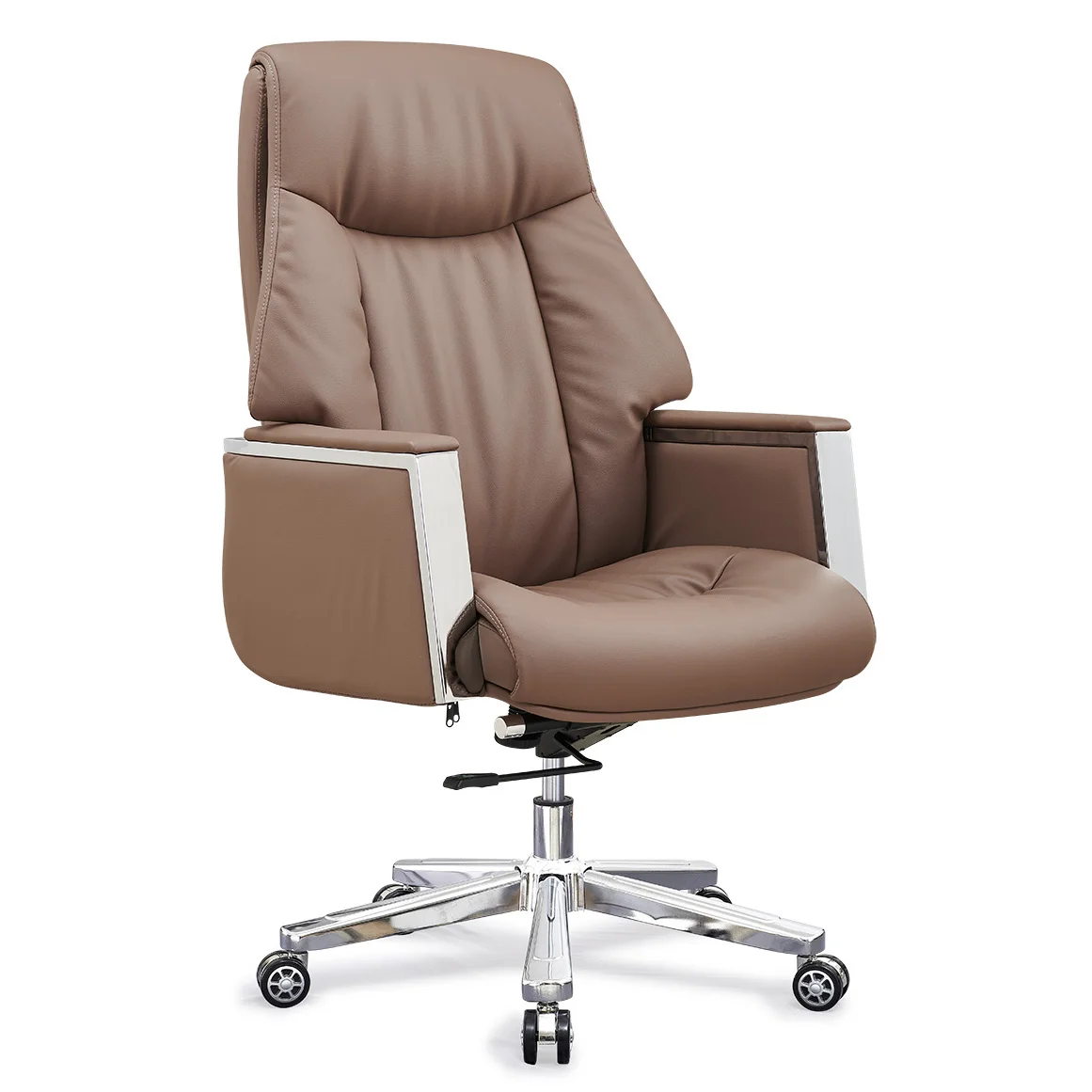 High tech ergonomic leather material high back executive office chair