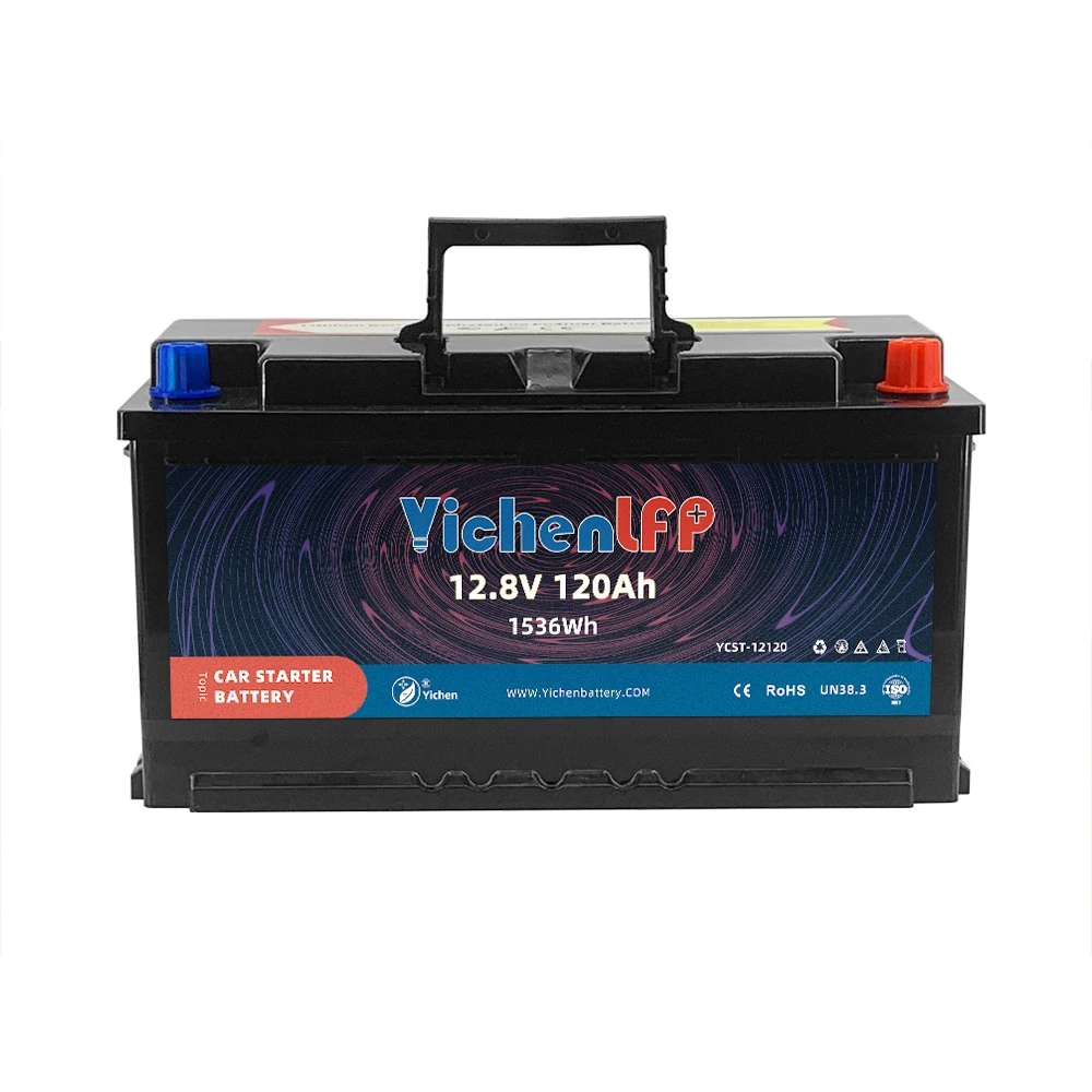 High Charge and Discharge Powerful 12V 90Ah 100Ah 120Ah LiFePO4 Car Start Battery for Solar Storage