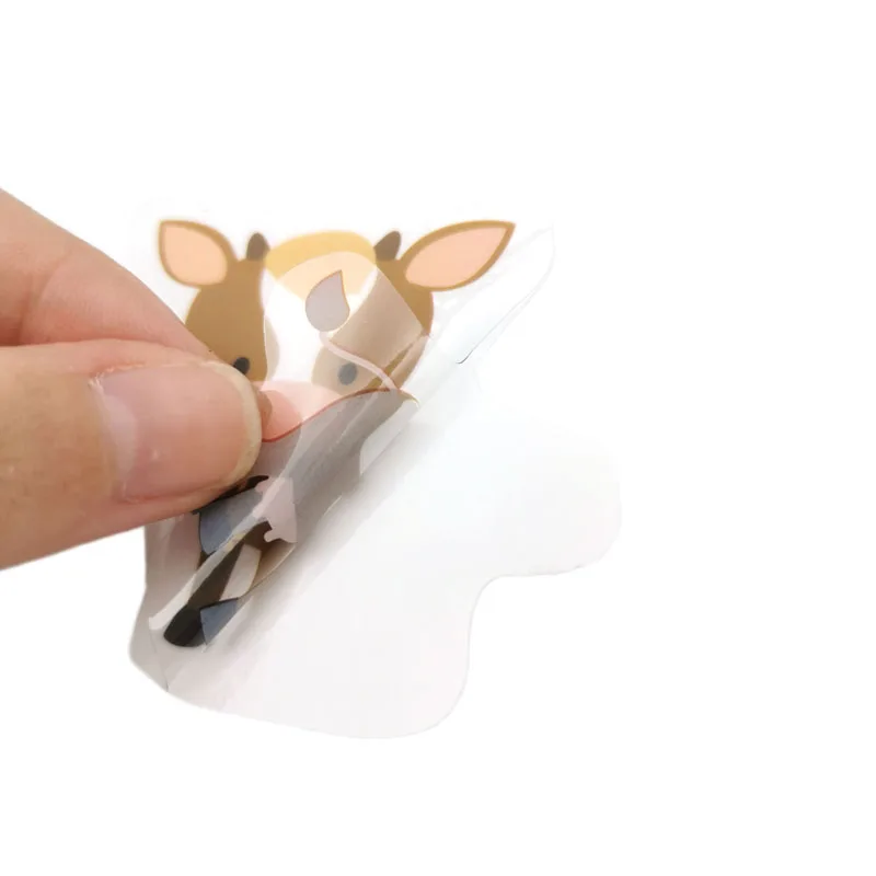 High Quality Cow Sticker Custom Electrostatic Stickers No Glue Reusable Static Window Cling Stickers