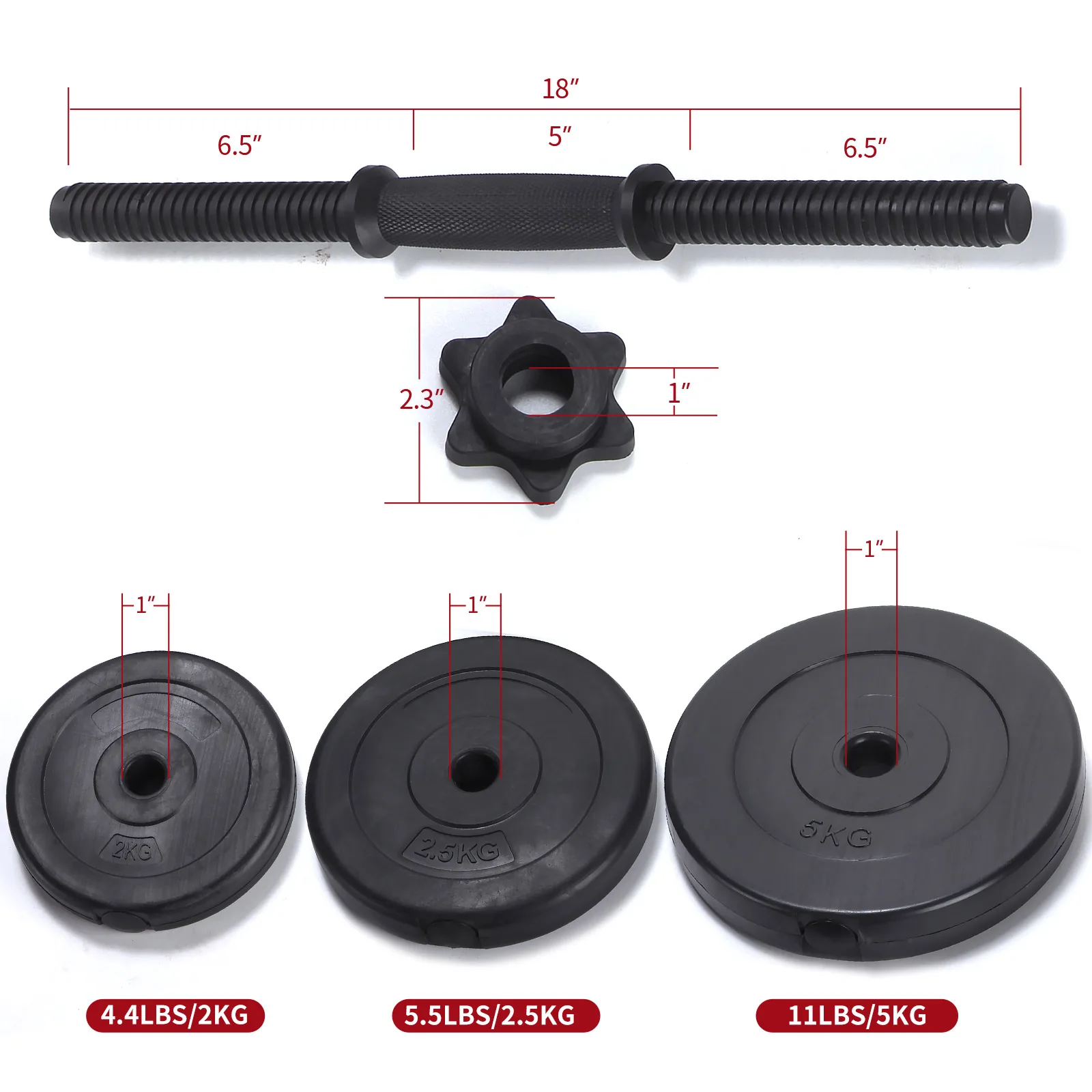 20kg Home Gym Set Cement Adjustable Barbell Kettlebell Dumbbell Custom Plastic Concrete Kettlebell Dumbbell Set