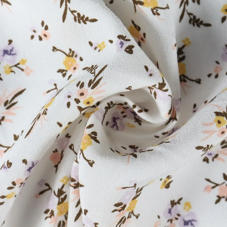 120D*30S 55% viscose 45% rayon fabric fuli crepe for lightweight women dresses fabric