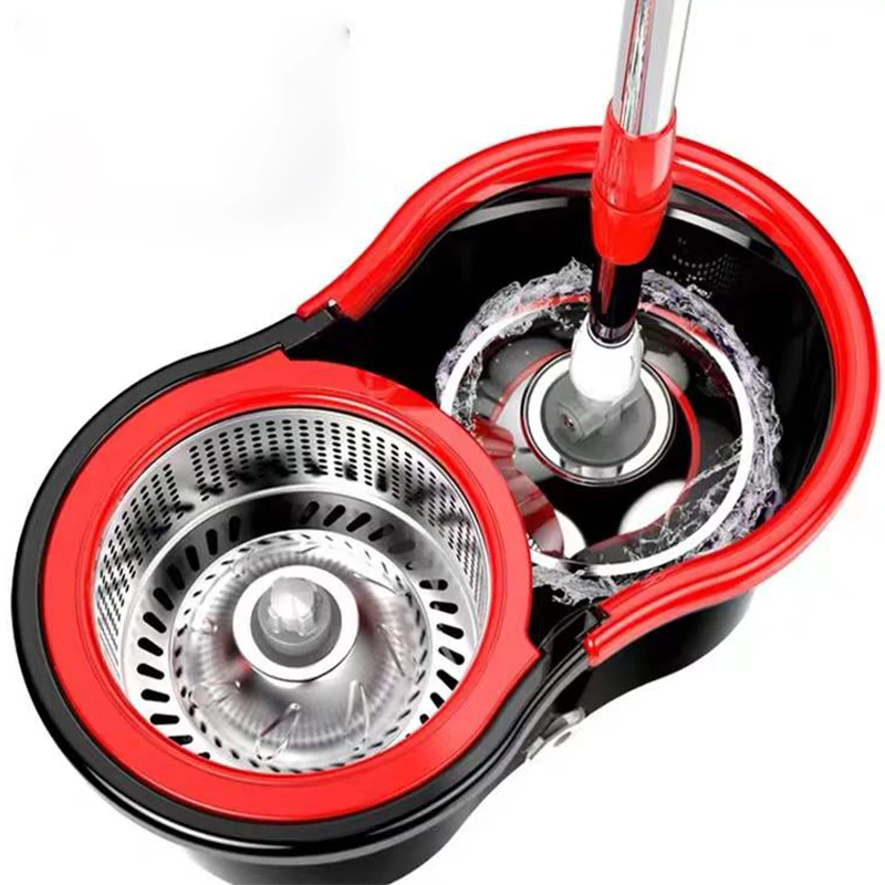wholesale double round floor clean water easy life magic spinning mops and bucket set 360 degree rotating spin mop with bucket