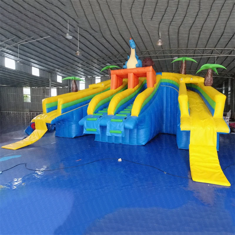 Коммерческий прыжковый замок надувной дом для прыжков с комбинированной горкой надувная полоса препятствий джунглей