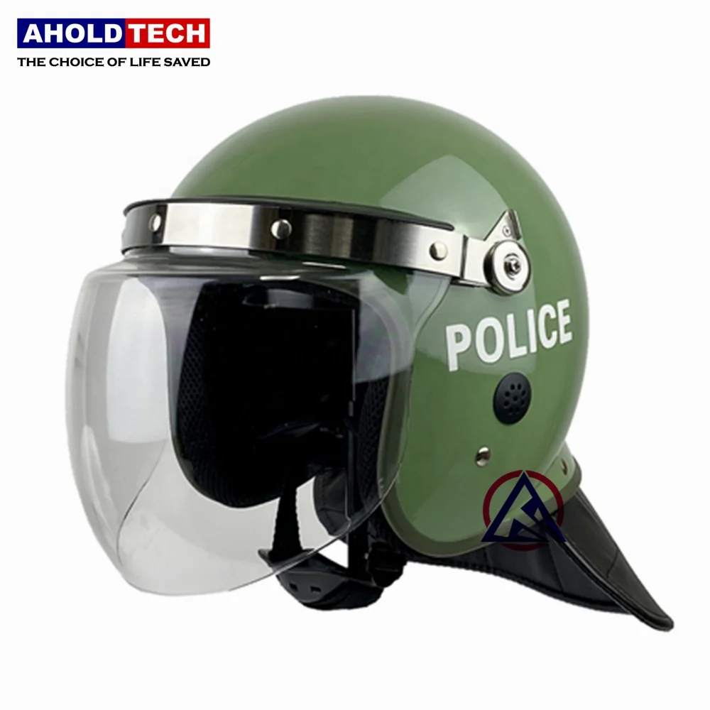 Aholdtech C01-2 Police Anti Riot Helmet With Round Convex Visor Full Face ABS+PC