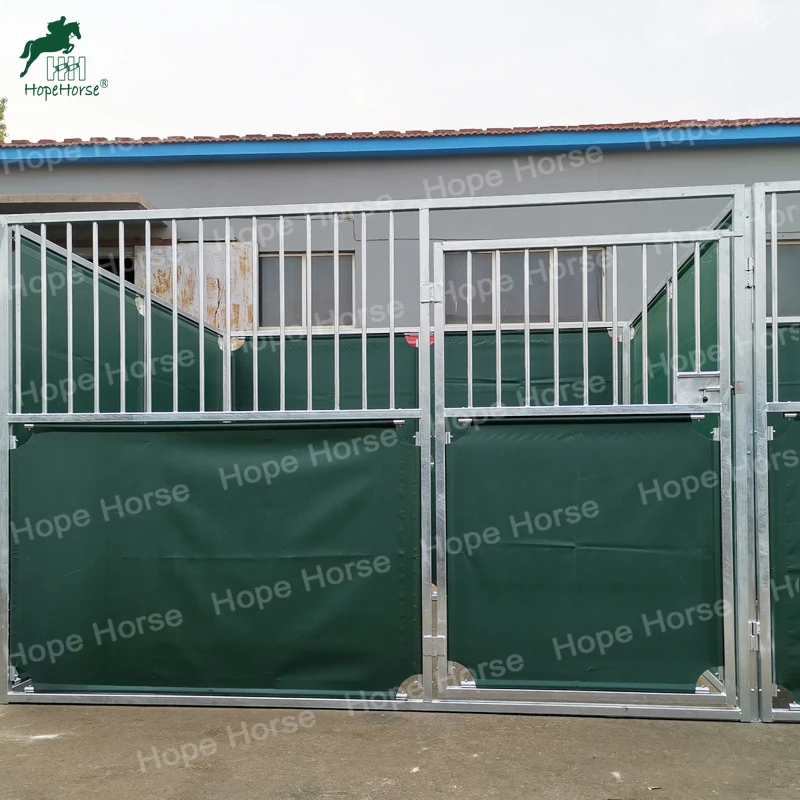 Used temporary horse stall front panel steel hot dip horse stable fronts