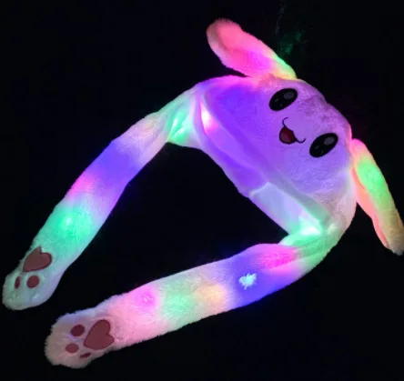 Wholesale Cute Rabbit Hat Animal Ears Soft Plush Funny Bunny Hat Christmas plush Gifs Pikachu plush toys