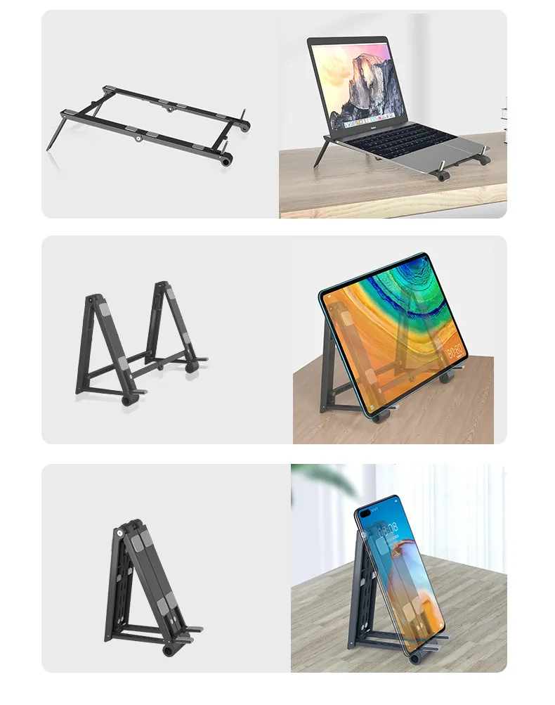 Портативный Регулируемый складной держатель 3 в 1 для ноутбука планшета сотового телефона