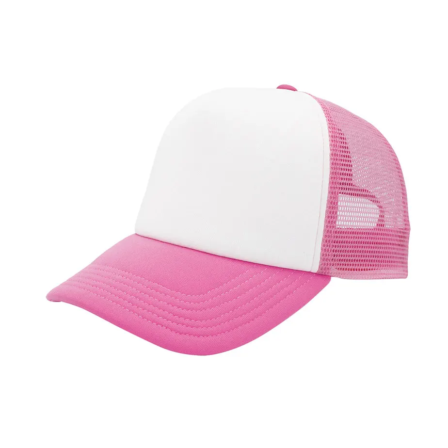2025 OEM B&S  Fashion Trend Assorted Colors 5 Panel High Quality Back Mesh Trucker Hat Caps Custom Logo