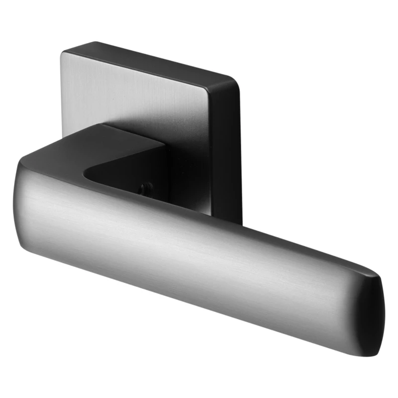 Modern High Quality Safety Wooden Black Gray Door Handle Interior Lock Door Lever Handles
