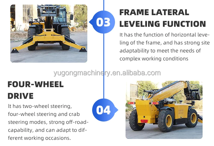 Tire model 16/70-20 boom 3 ton telescc handler forklift 4