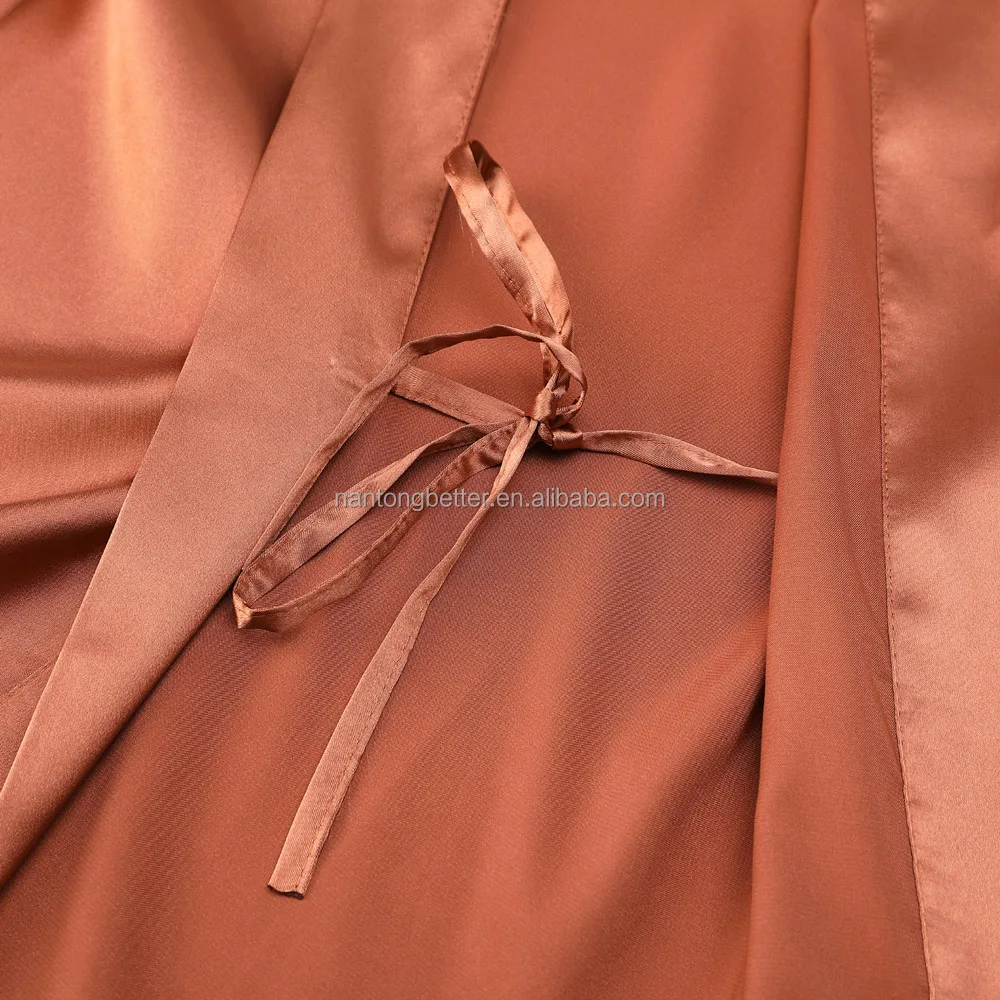 Wholesale High Quality Flower Girl Robe Silky Satin Robe Baby Bathrobe Kids Silky Night Dress Satin Robe For Girls