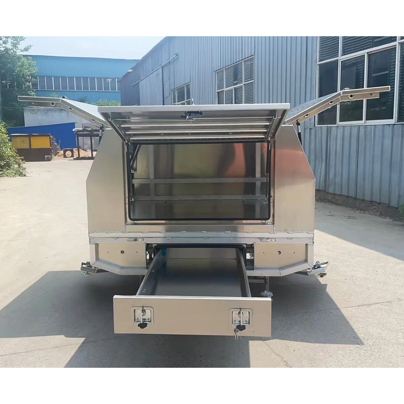 New 1200 aluminium UTE canopy  gullwing toolbox with top roof racks storage case kit underbody truck box trailer