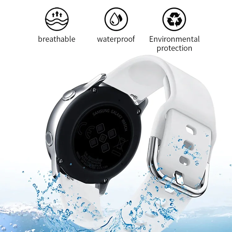 20mm 22mm Quick Release Waterproof Sporty Soft Silicone Rubber Replacement Watch Bands Straps For Samsung Galaxy Watch 42mm