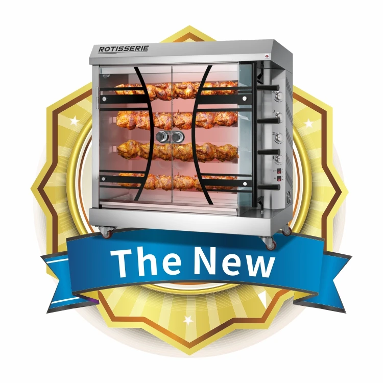 4 Rods Chicken Rotisserie Machine Gas Stainless Steel Chicken Rotisseries