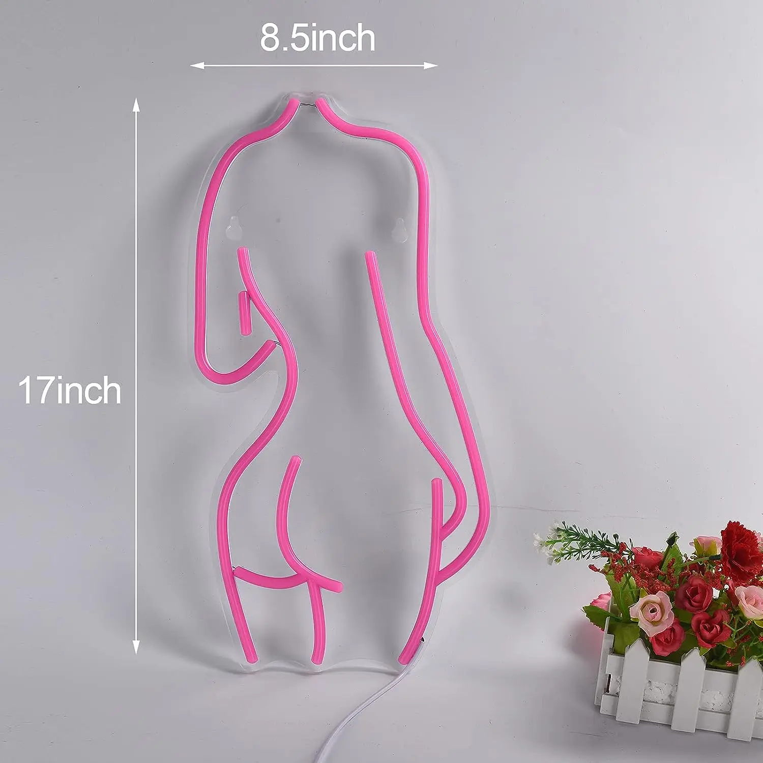 Weicao Sexy Lady Back Neon Sign Dimmable USB 5V Pink Neon Lights Signs for Bedroom Man Cave Bar Pub Store Club Garage