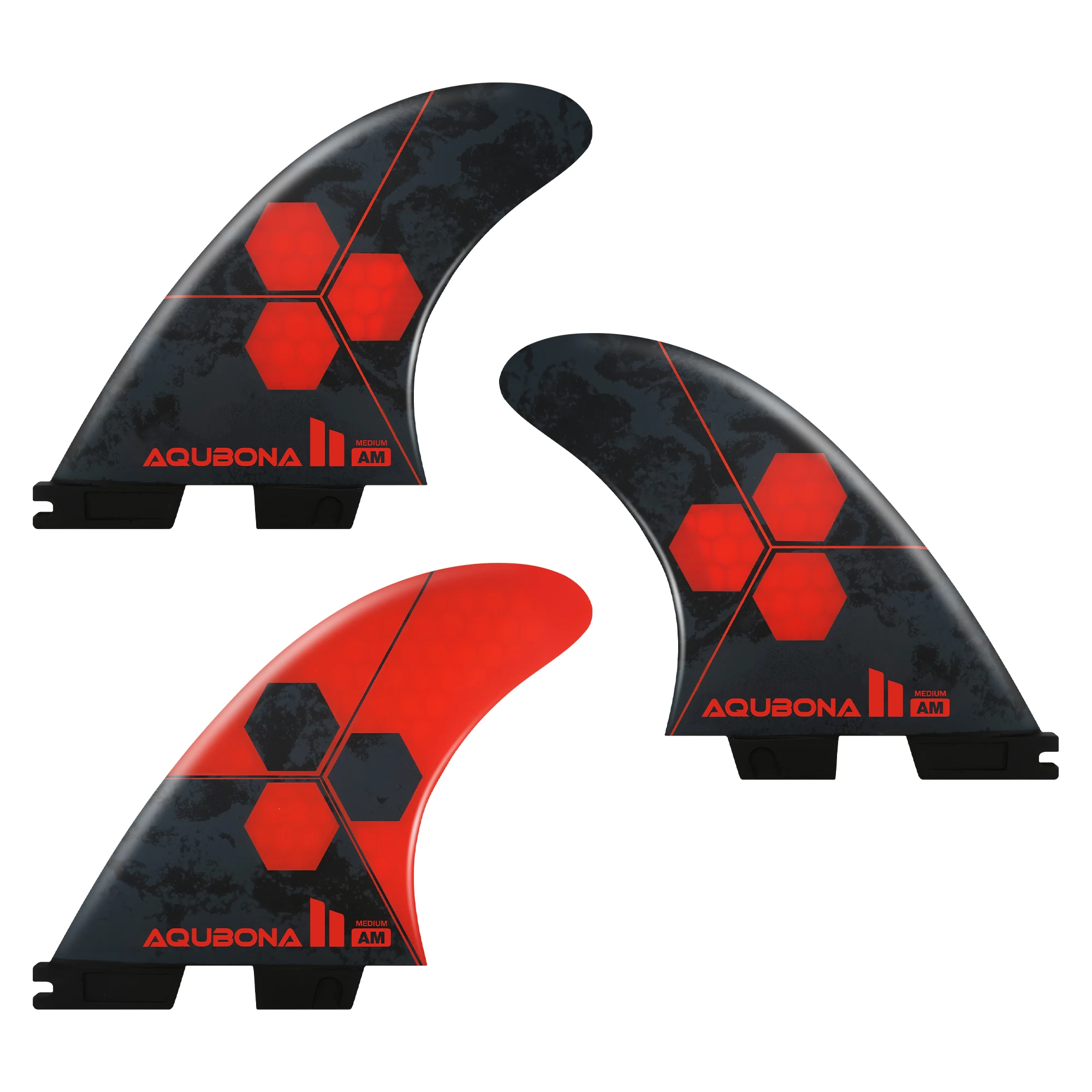 Surfboard Fins Single/Twin F2 II Tab  Surfboard Fiberglass Fins for Surfing-Blue/Yellow/Red(AM Medium Large Small)