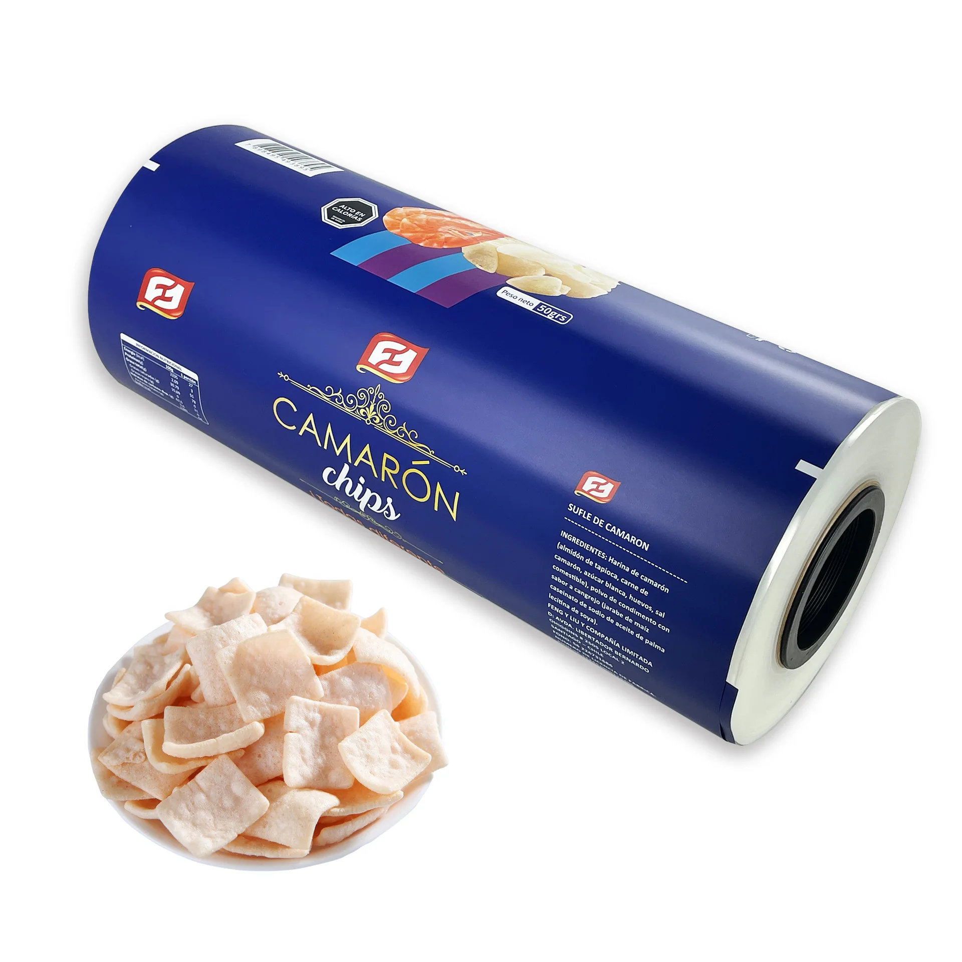 Plastic Printed Food Grade Packaging Bopp Aluminum Foil CPP Sachet Puff Snack Back Sealed Bag Popcorn Laminating Film Roll