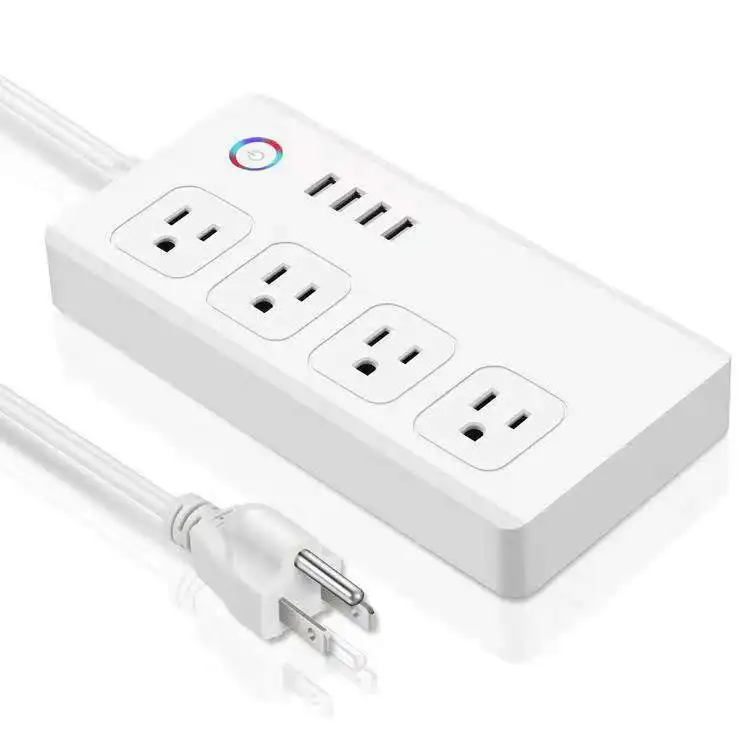 Умный сетевой фильтр для умного дома 4 розетки USB-порта 10 А голосовое управление