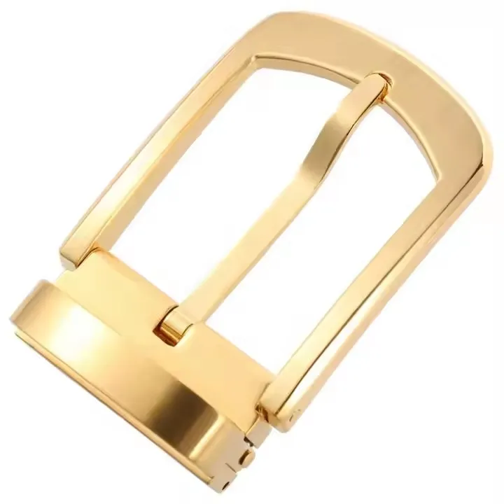 Fashion High Quality Gold Men Belt Copper Pin Buckle Prong Solid Brass Buckle For Belts