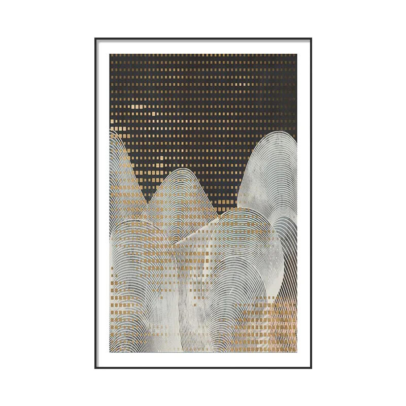 Современная Роскошная картина из кристаллической смолы с УФ-принтом абстрактная алюминиевая рамка портретная натюрморт