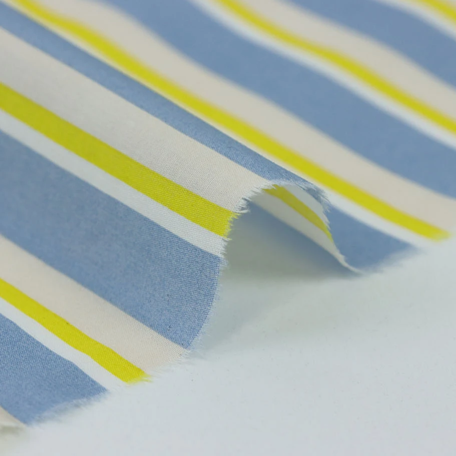 Top sale cotton fabric price per meter yarn dyed check high twist cotton stripe fabric for shirt