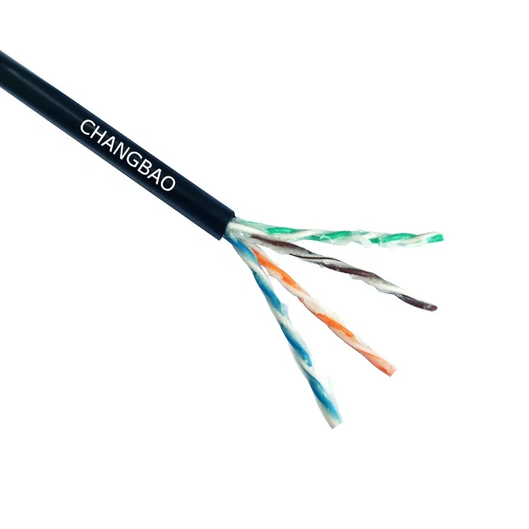 4 пары УФ-стойких полиэтиленовых покрытий, наружный UTP/FTP Lan сетевой кабель Ethernet Cat5e, Changbao