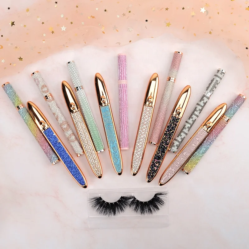  Private label custom waterproof adhesive lashglue liquid colorful glitter magic eyeliner pencil mink eyelash glue