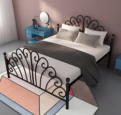 European Ins Simple Household 1.8M Big Iron Double Metal Bed