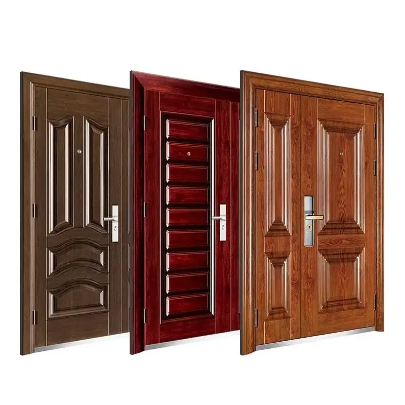New Arrival Anti-theft Metal Entry Doors Modern Security Steel Door