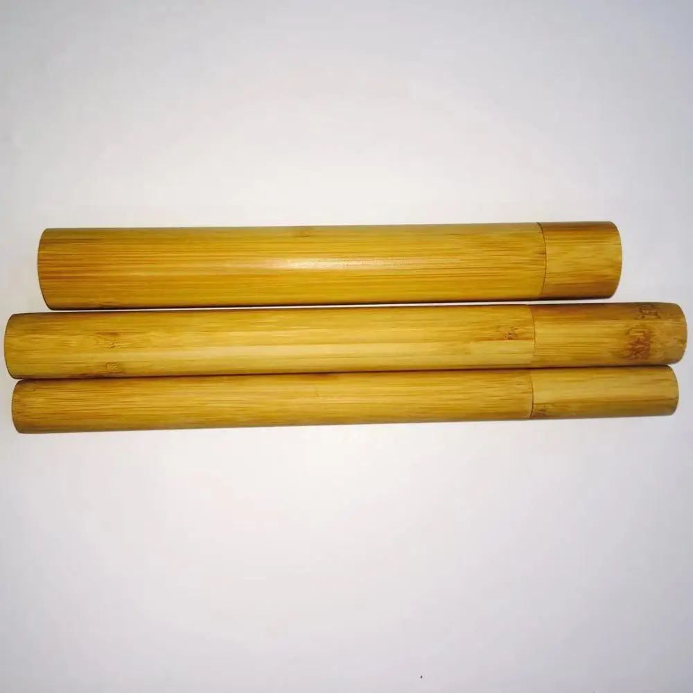 Eco-friendly wood gifts & crafts natural birch wood bamboo tubes box for bamboo straw toothbrush