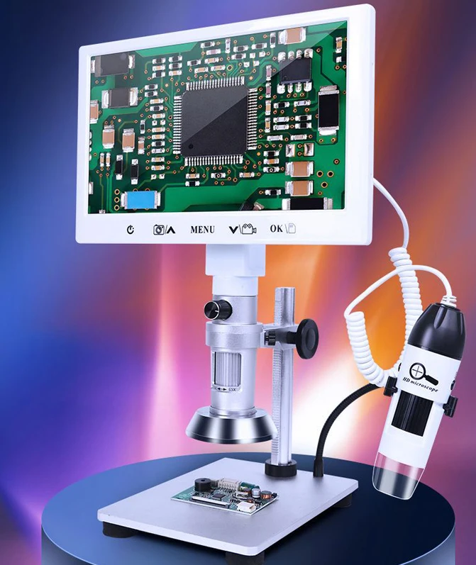 TN100TV-N USB digital stereo microscope 5X-53X multiplier Mobile Phone PCB inspection appraisal of jewelry  microscope
