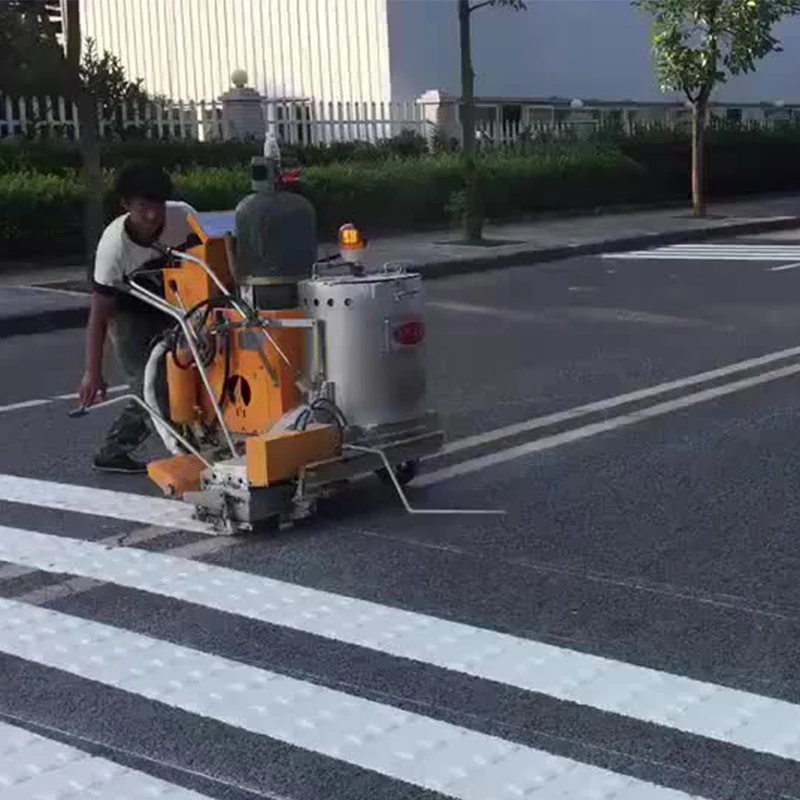 Adjustable micro glass beads manual road marking equipment rib convex line marking paint machine