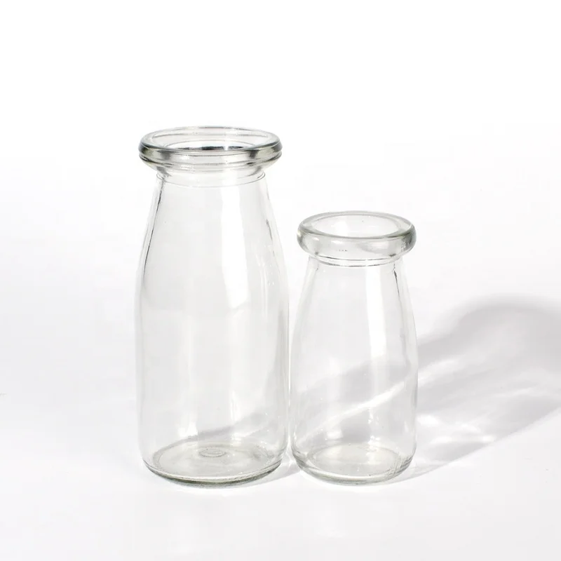 Ru Star Cheap100ml 200ml Glass Pudding Food Storage Jar Milk Jelly Glass Containers With Plastic Cork Lids