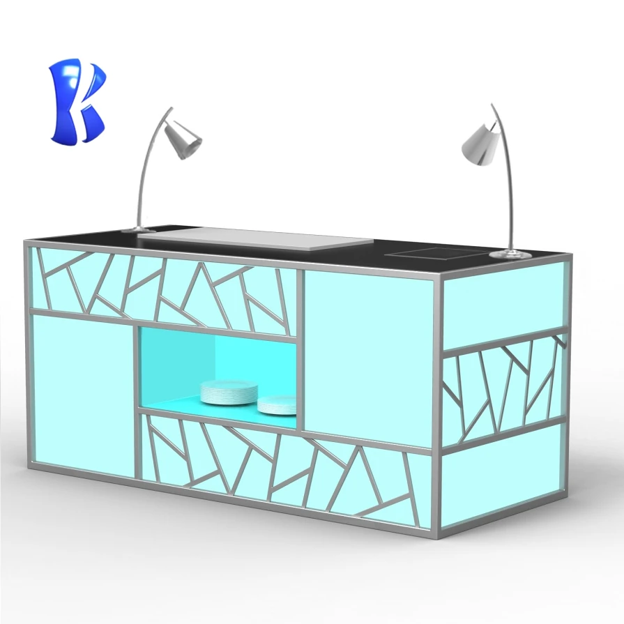 OKEY Restaurant hotel kitchen equipment list luxury marble buffet led bar counter