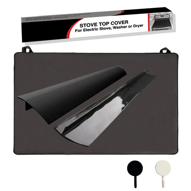 Stove Top Cover for Electric Stove Washer and Dryer Thick Natural Rubber Glass Top Protector Prevents Scratching
