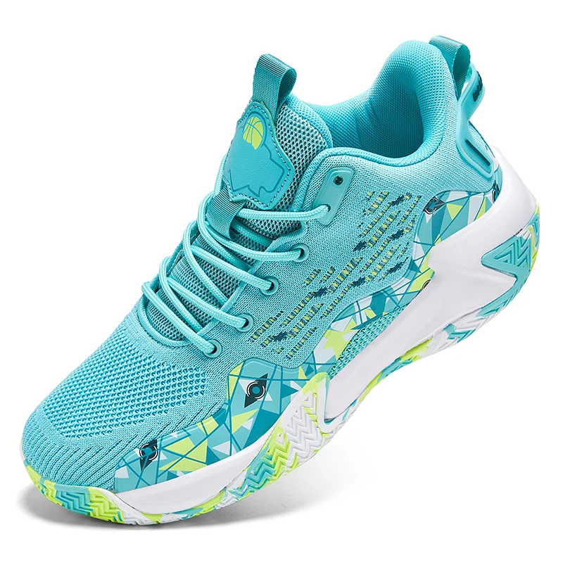 Custom Logo Flying Knit Breathable Topgrade Basketball Shoes for Men Platform Style with Waterproof & Soft Features PU Insole