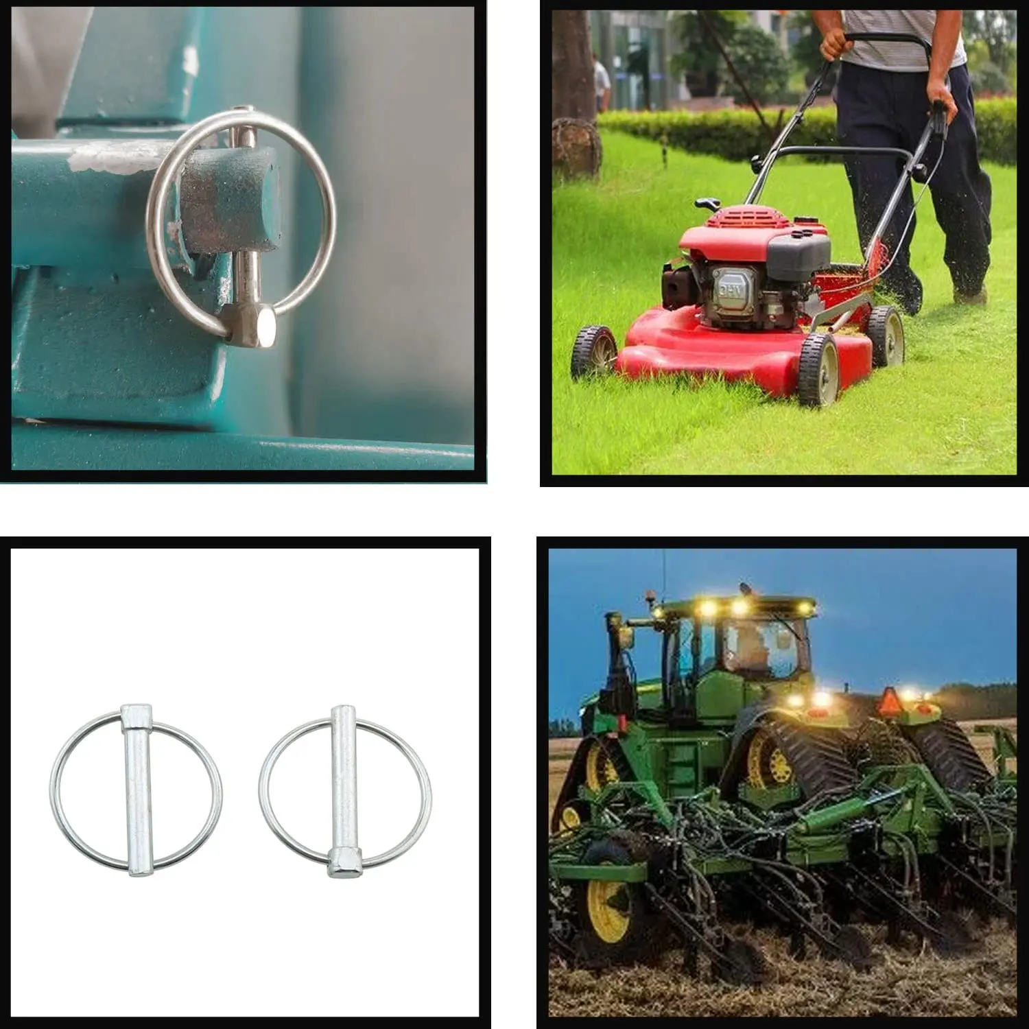 Safety Taper Pins Coupler with Gravity Security Plastic Locking Pin Quick Release Ball Lock for Trailer Farm Garden Boat