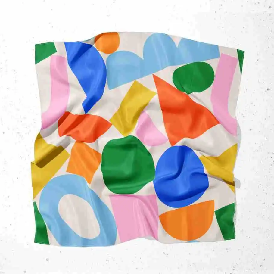 Изготовленный на заказ квадратный шарф 100% шелк тутового шелкопряда шарф 12 мм Заводская машина свернутый шелковый шарф для женщин