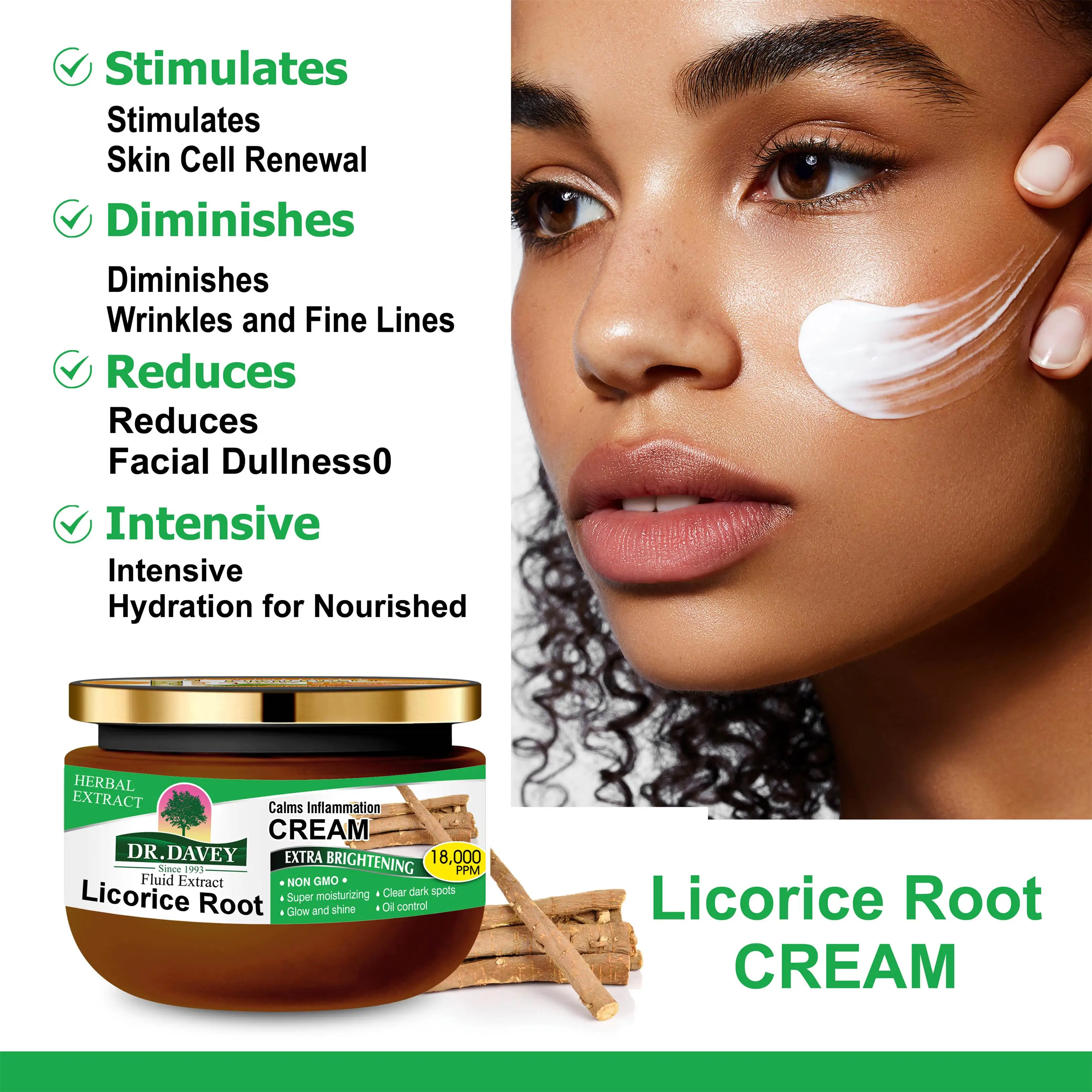 DR.DAVEY FLUID EXTRACT LICORICE ROOT CALMS INFLAMMATION CREAM
