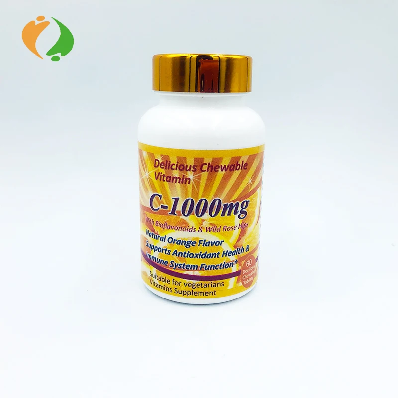 Жевательные таблетки с апельсиновым вкусом для отбеливания кожи, таблетки с глютатионом и витамином C, 1000 мг