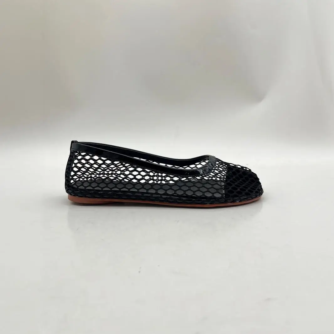 Fashion Custom 2024 Wholesale Ladies Flat split toe mesh Sandals Cheap price for good quality  Woman Shoes With Private Label
