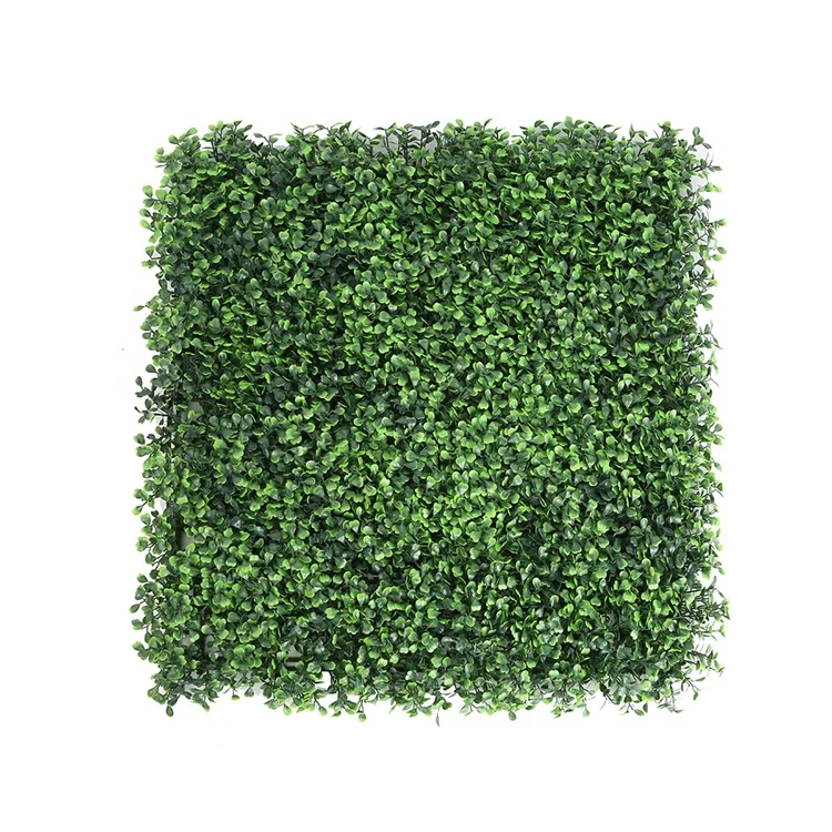 Faux Plant Wall Grass Fence Mat Panels for Home Garden Decoration Artificial Boxwood UV Protected Plastic Modern Support 50*50CM
