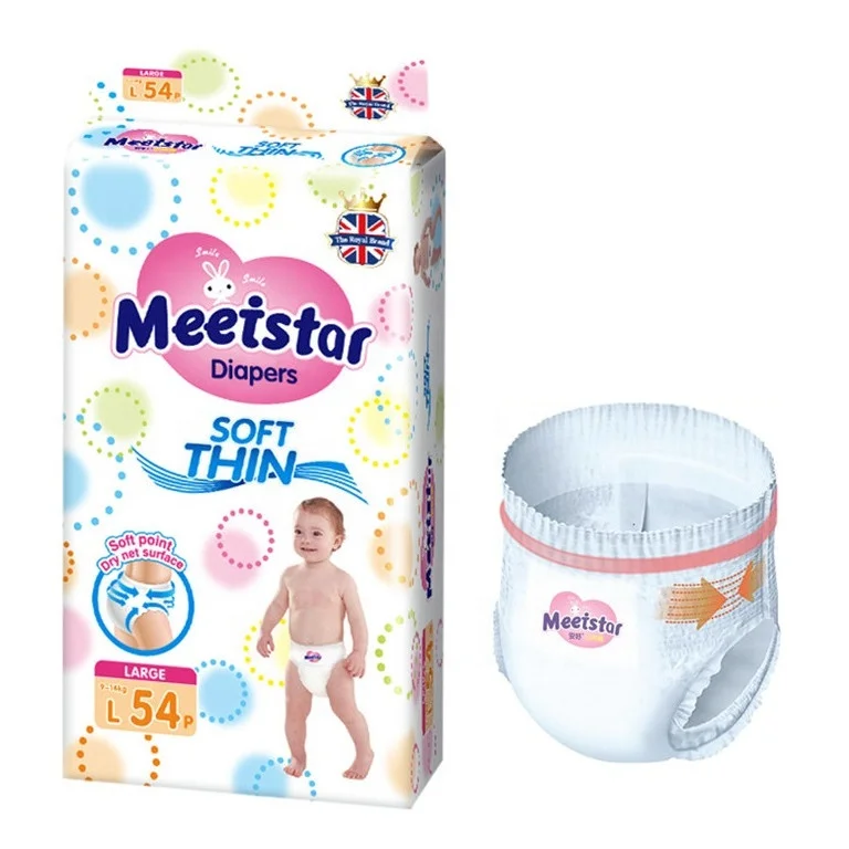 Skin Friendly Organic Baby Pants Baby Diaper Pants Easy to Pull on Disposable Diaper Natural Bamboo Fiber Baby Comfort ISO