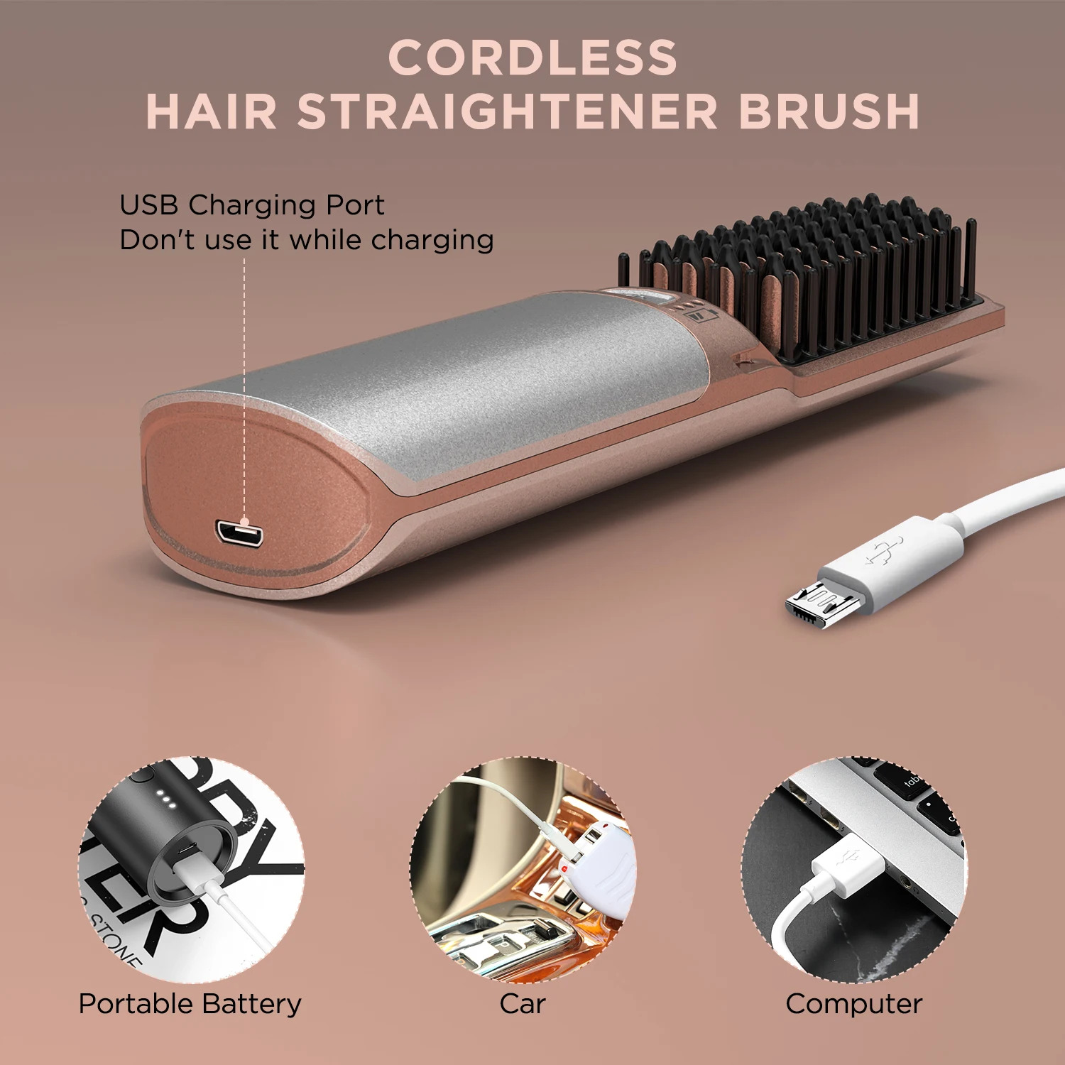 usb beard hair straightener  super quality best flat iron for fine hair from China