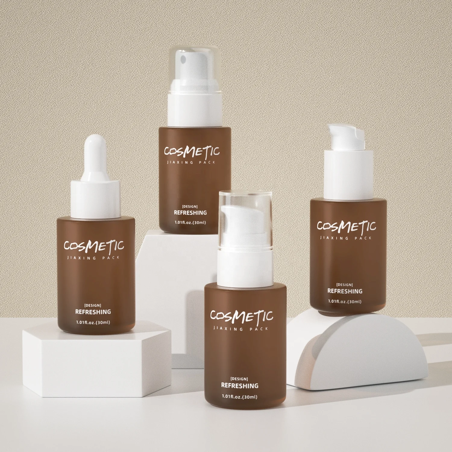 30ml High Quality Skincare Container Face Lotion Toner Luxury Serum Bottle Glass Cosmetics Packaging Pump Spray