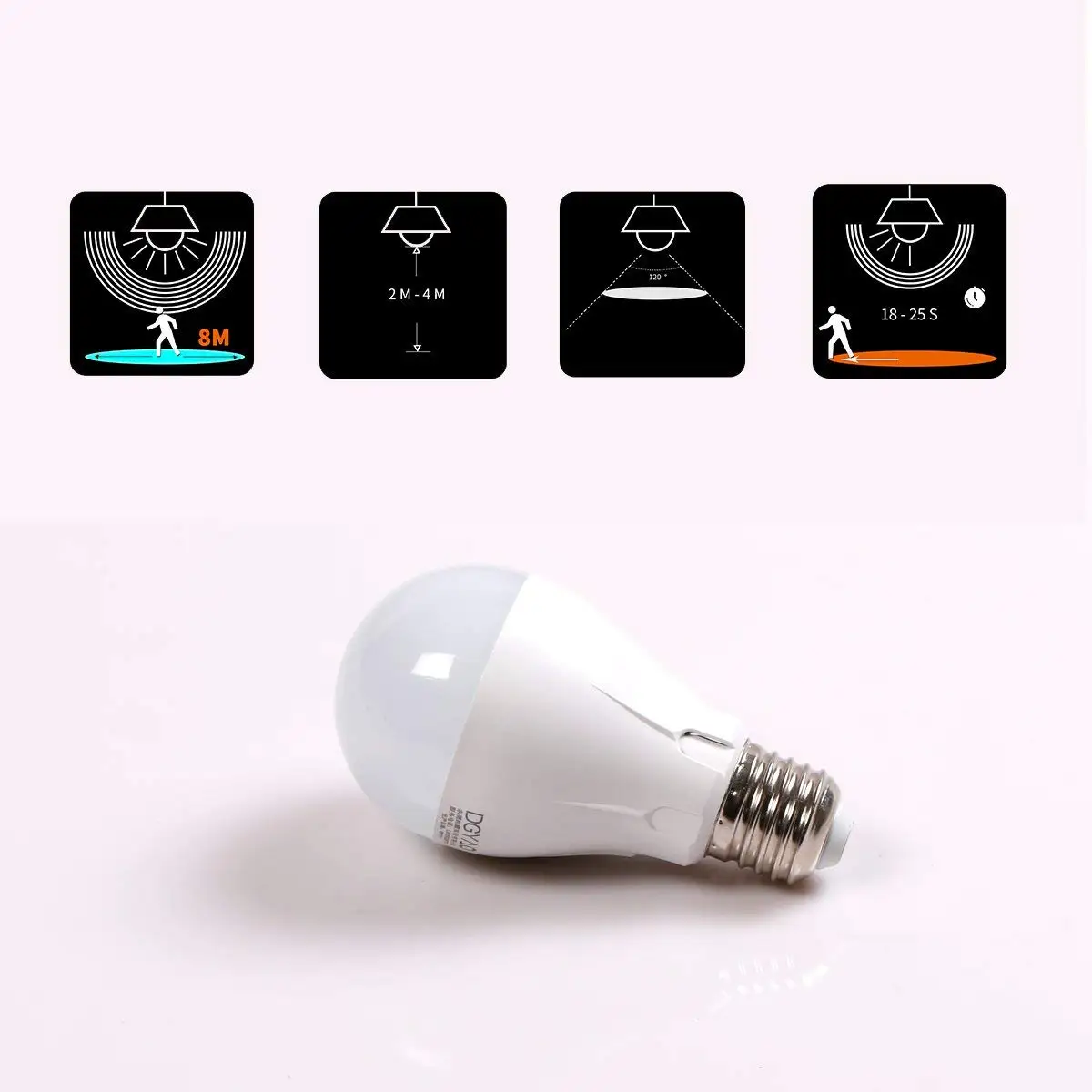 New Arrival E27 B22 6W Smart Auto On Off Retrofit Microwave Radar Motion sensor bulb for corridor hallway staircase Balcony