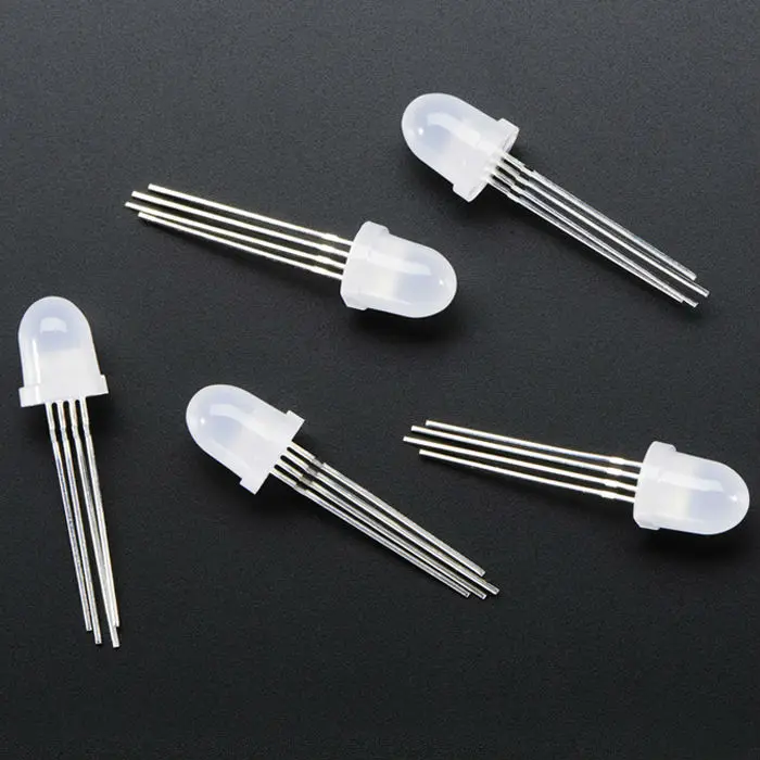 Dip F5 WS2811/WS2812/WS2812B Through-hole 5mm/8mm Round Straw-hat Flashing Addressable  LED