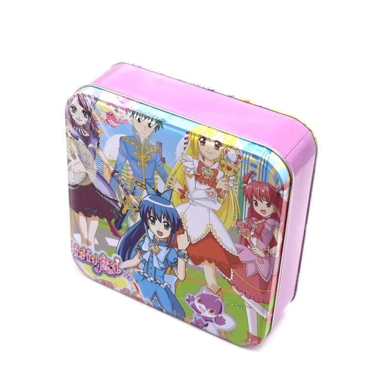 Пустая коробка для печенья, квадратная металлическая жестяная коробка для упаковки Mooncake