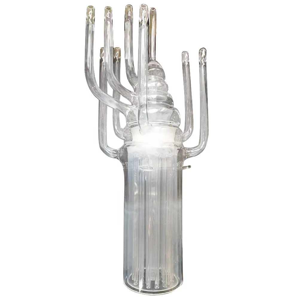 Multiple Inlets High Quality Transparent Silica Hydrogen Lamp For Polishing Quartz Tube
