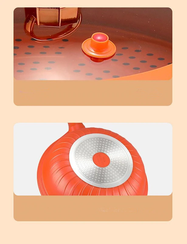Dual-use cooking pot with titanium alloy micro pressure casting integrated pot nonstick pot